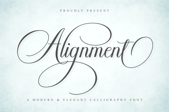 Alignment: A Modern Script Typeface for Editorial Design
