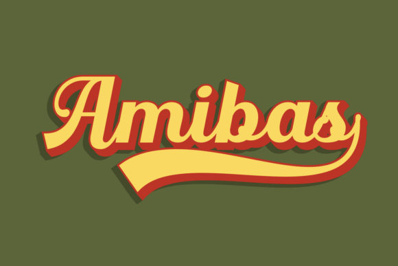Amibas: A Retro Script Font for Bold Small Business Branding