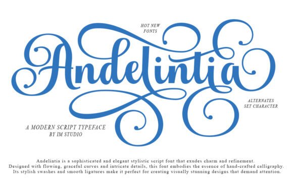 Andelintia: A Modern Calligraphy Typeface for Handmade Brands