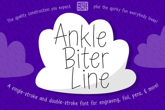 Ankle Biter Line Typeface: A Playful Display Font for Handmade Brands