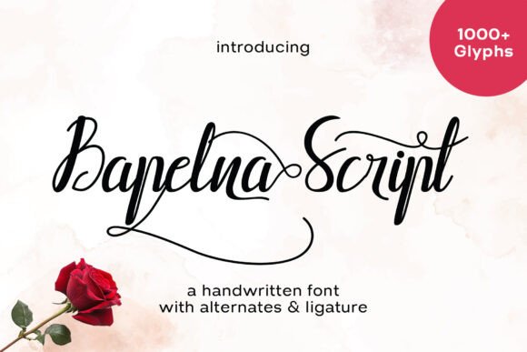 Bapelna Script: A Modern Handwritten Typeface for Editorial Design