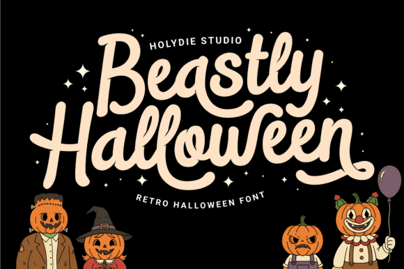 Beastly Halloween: A Retro Display Typeface for Seasonal Editorial Design