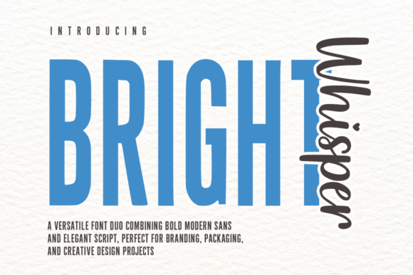 Bright Whisper Duo: A Modern Typeface for Balanced Brand Identity