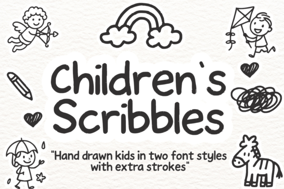 Children’s Scribbles: The Creative Font for Handmade Brand Identity