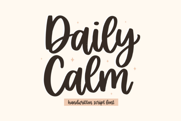 Daily Calm: The Handwritten Script Font for Authentic Web Design