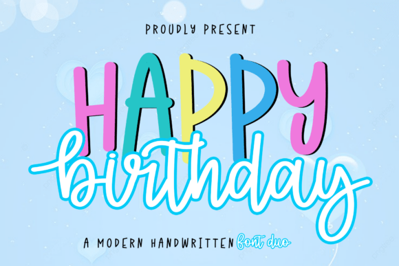 Happy Birthday Duo: A Modern Handwritten Typeface for Digital Brands