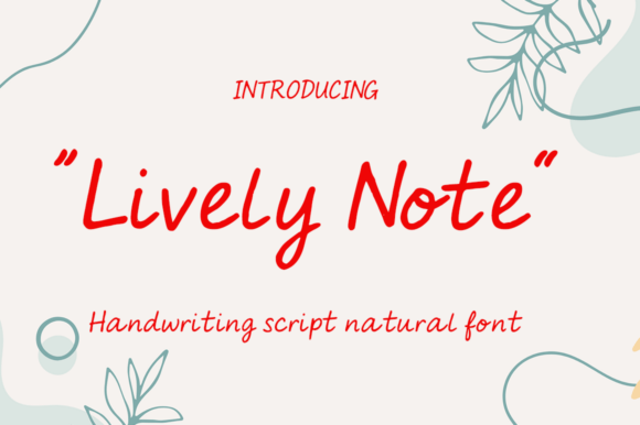 Lively Note: A Handwritten Typeface for Editorial Warmth