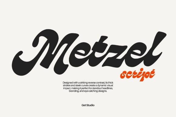 Metzel Script: A Bold Retro Typeface for Modern Editorial Design