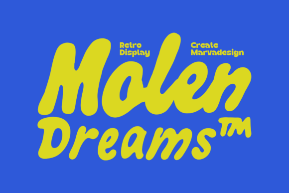 Molen Dream: The Retro Display Typeface for Bold Brand Identity