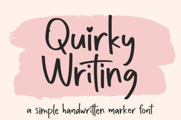 Quirky Writing: The Playful Typeface for Handmade Branding