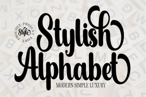 Stylish Alphabet: A Graceful Script Font for Elegant Craft Designs