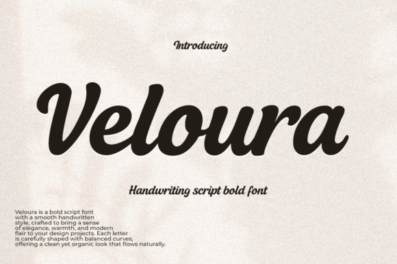 Veloura: Elevating Handmade Brand Identity with Elegant Script Typography