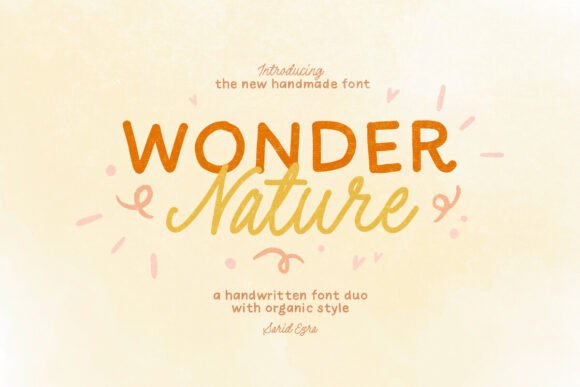 Wonder Nature Typeface: Elevate Handmade Brand Identity